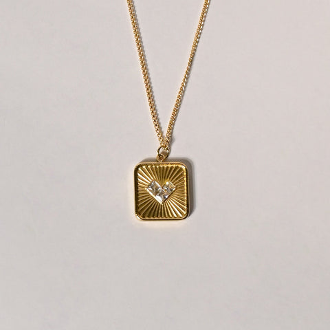 Regal Gold Diamond Medallion Necklace