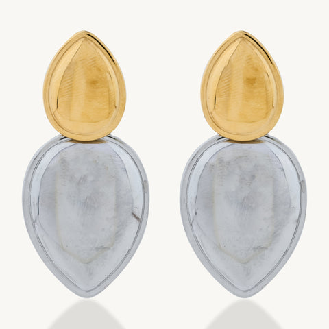 Silver & Gold Elegance Hoops