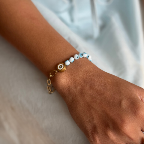 Azure Eye Horizon Charm Bracelet