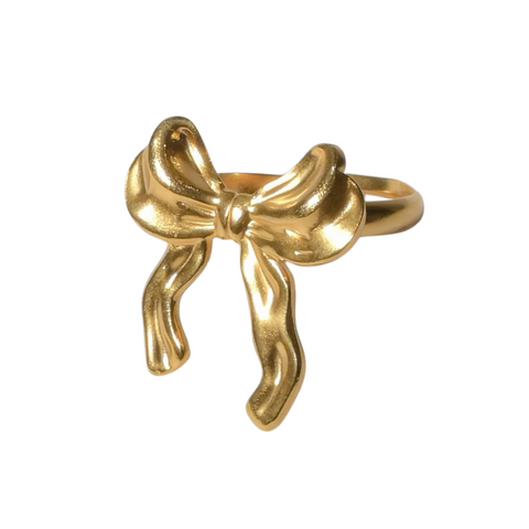 Gilded Bow Charm Ring