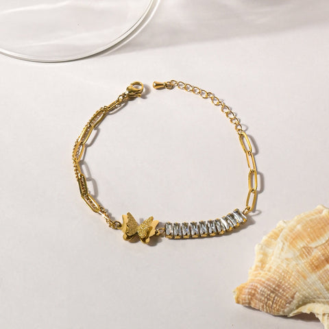 Serene Gold Butterfly Elegance Bracelet