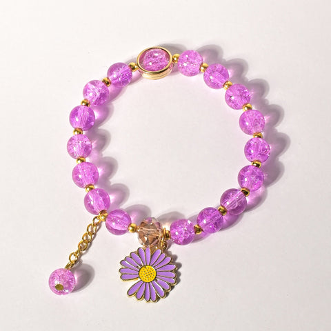 Violet Charm Crystal Symphony Bloom Bracelet