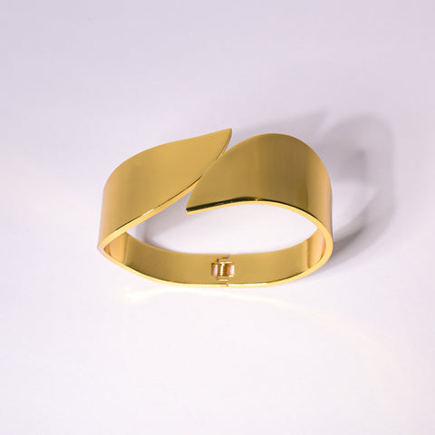 18k gold plated stainless steel gold cuff bracelet