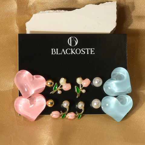 Trendy Design Earring Combo Of 6 Earring Multi Design Earrings