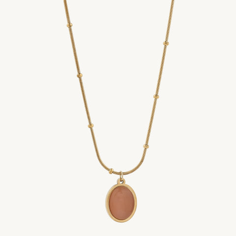 Gilded Stone Delight Charm Neckless