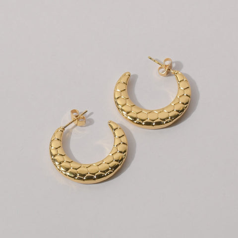 Majestic Celestial Circles Gold Hoops