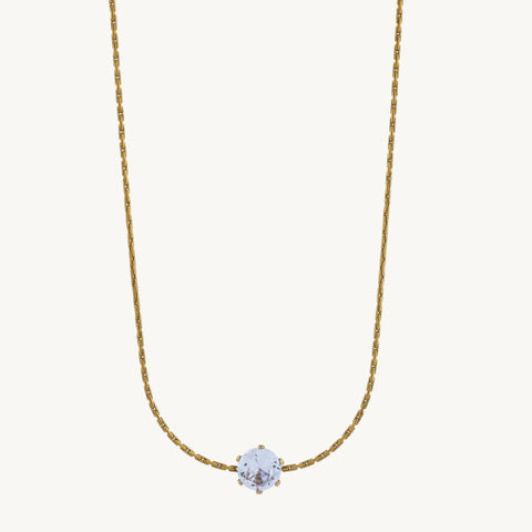 Crystal Enchantment in Gold Neckless