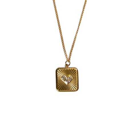 Regal Gold Diamond Medallion Necklace