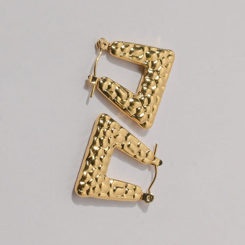 Geometric Elegance Gold Earrings