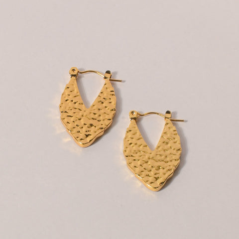 Radiant Hammered Gold Hoops