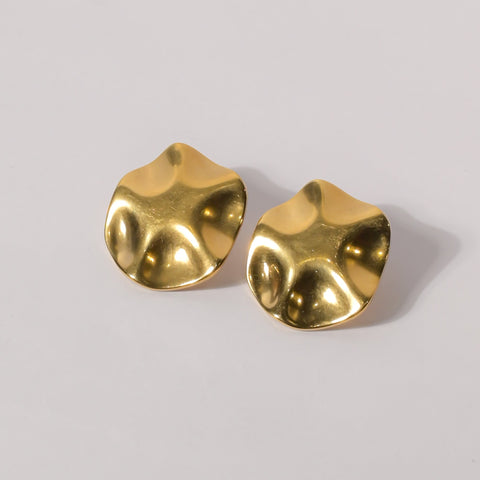Oceanic Elegance Golden Earrings
