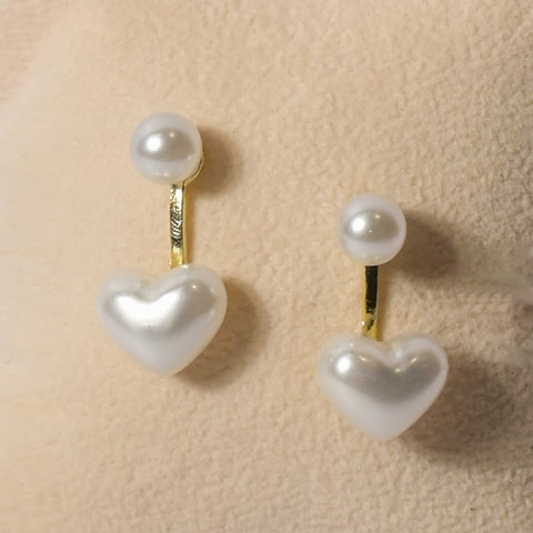 Pearl Enchantment Heart Earrings