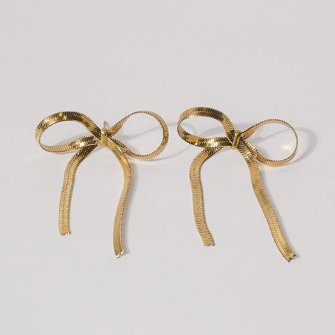 Opulent Bow-Embellished Earrings