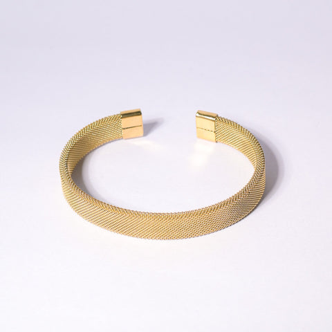 Opulent Square 18k Gold Plated Cuff Bracelet