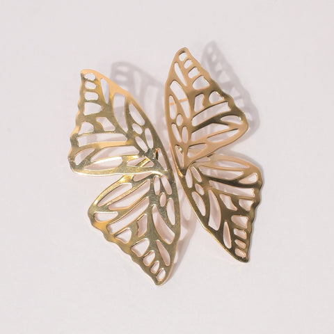 Golden Elegance Butterfly Studs