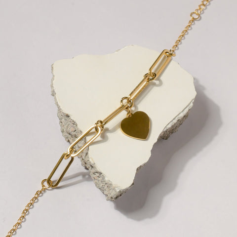 Golden Tide Heart Bracelet