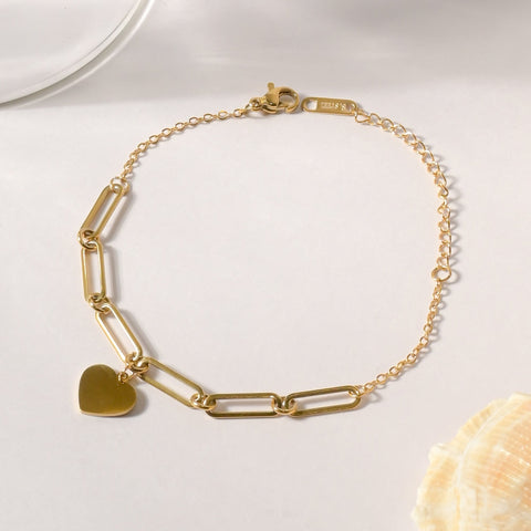 Golden Tide Heart Bracelet