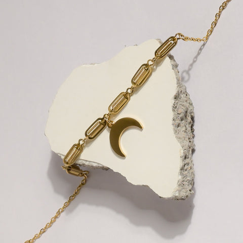 Golden Tides Crescent Bracelet