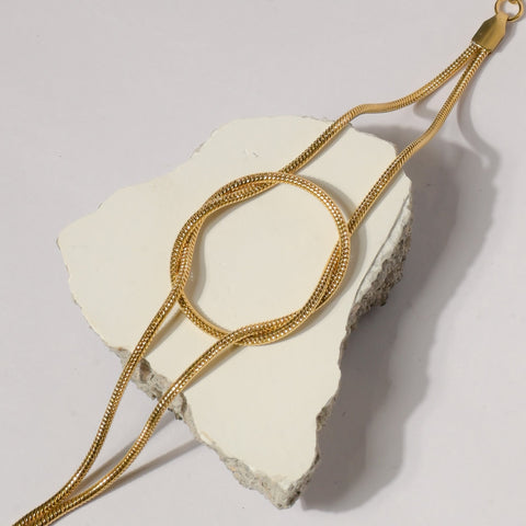 Divine Circle Gold Chain Bracelet