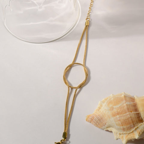 Divine Circle Gold Chain Bracelet